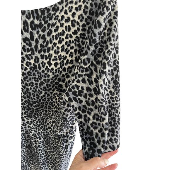 Vintage Y2K Babydoll Women XL Dress Mini Leopard Print VNeck Boho - Picture 5 of 8